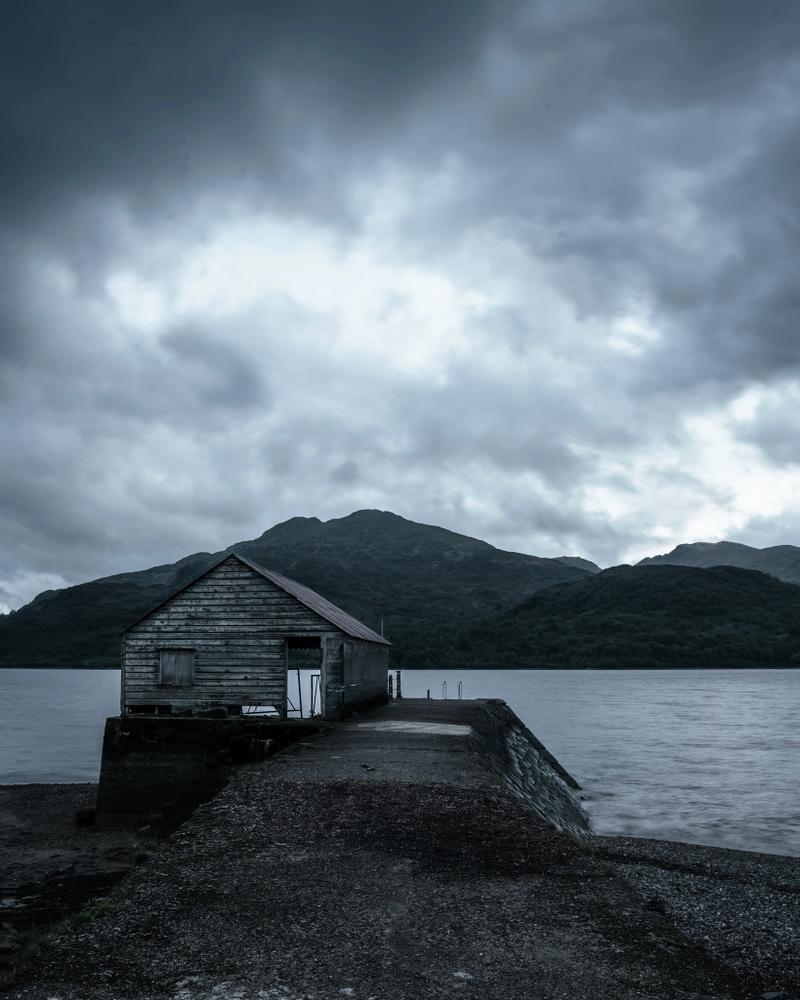 Boathouse Under Storm